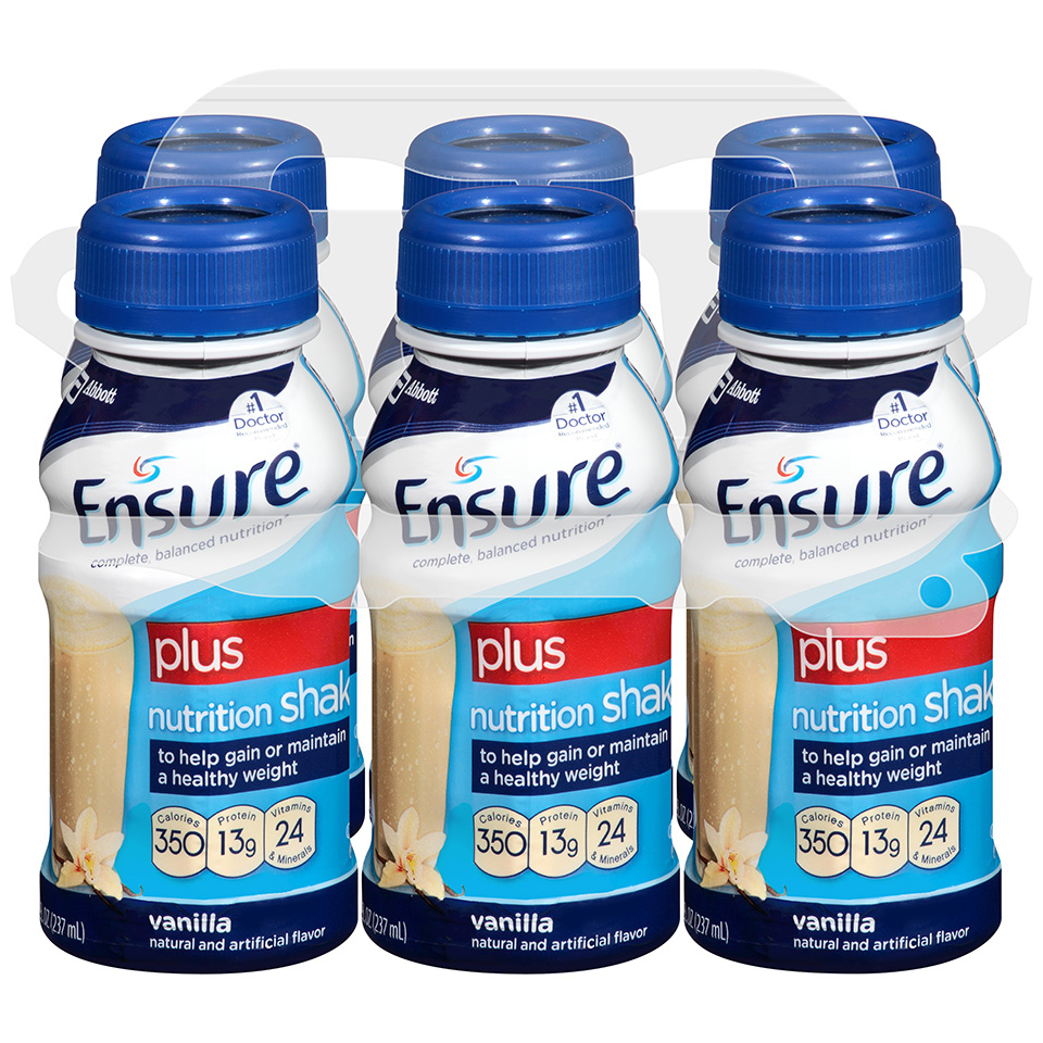 Ensure Plus Nutrition Shake, Vanilla, Plastic Bottles