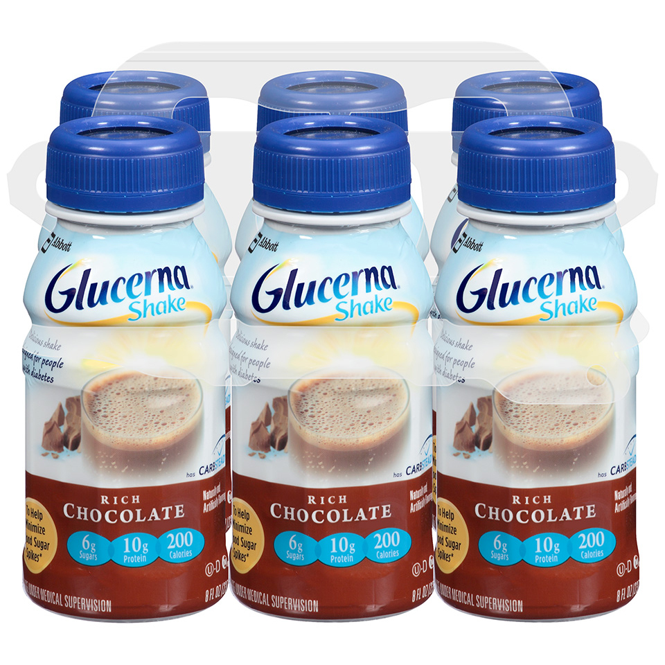 Glucerna Shake, Rich Chocolate, Plastic Bottles