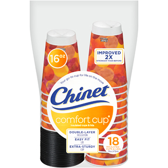 Chinet Comfort Cup with Lids, 16oz