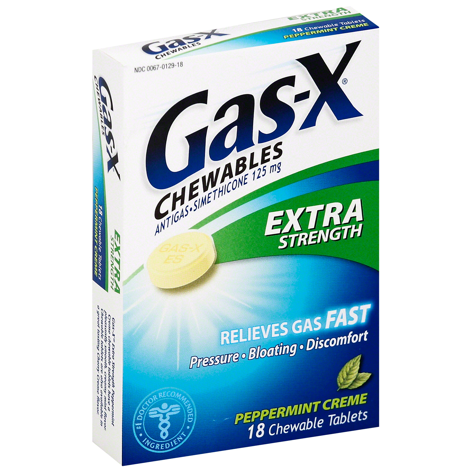 Gas-X Extra Strength Peppermint Crème Chewables, 125mg 