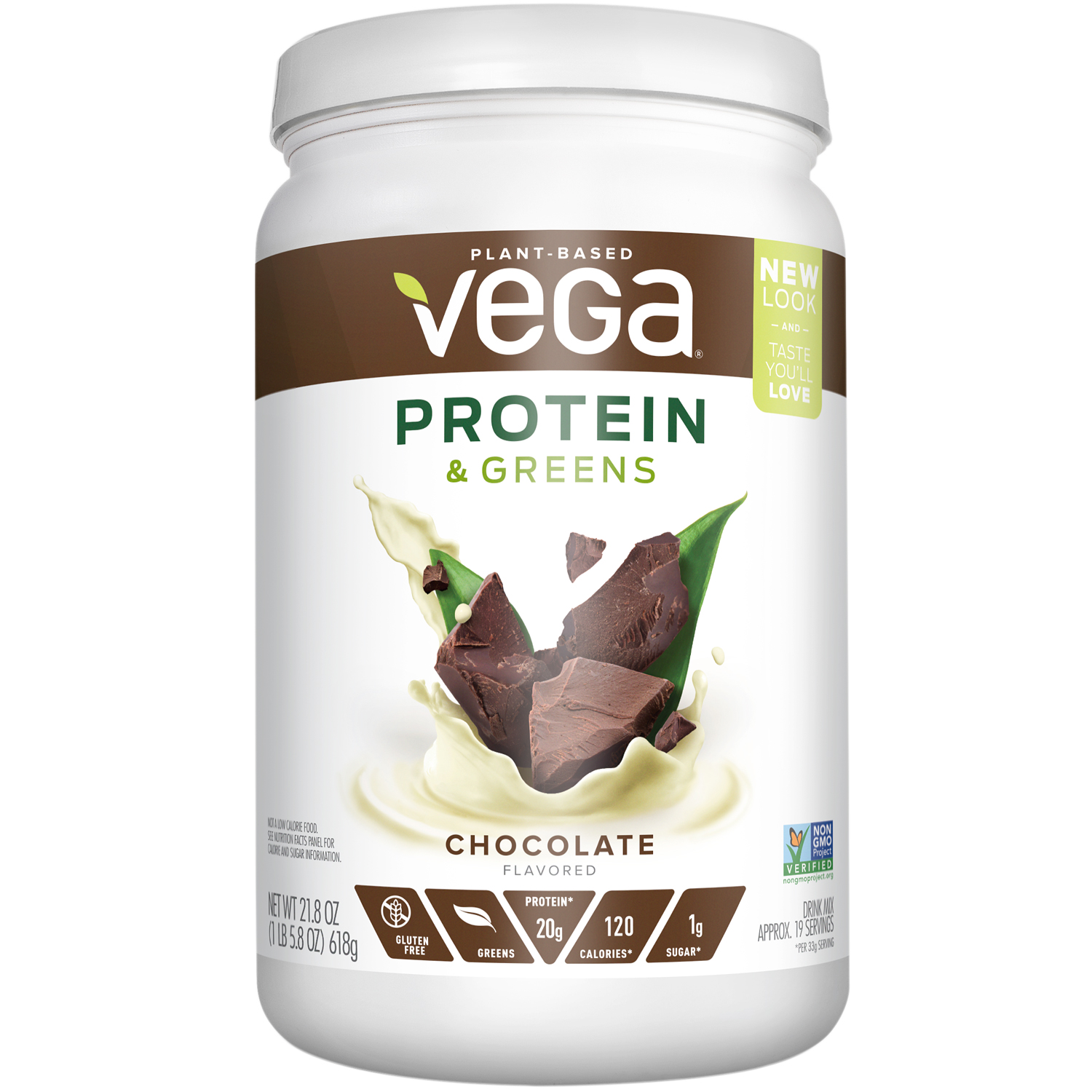Vega Plant-Based Protein & Greens Powder, Chocolate