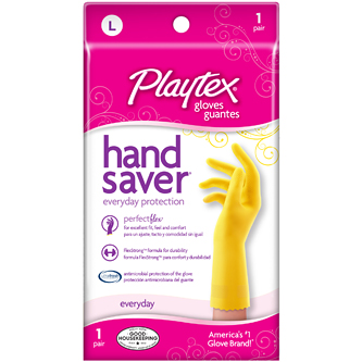 Playtex Hand Saver Rubber Gloves, Large