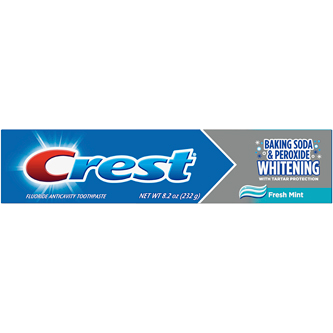 Crest Baking Soda and Peroxide Whitening with Tartar Protection Striped Toothpaste, Fresh Mint