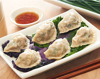 FreshDirect Pork and Chive Dumplings with Sesame-Soy Sauce