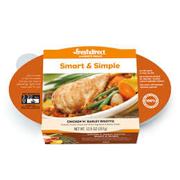 FreshDirect Roasted Chicken with Barley Risotto and Vegetables, Single Serving Meal, image 2 of 2 slides