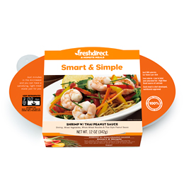 FreshDirect Shrimp with Thai Peanut Sauce, Single Serving Meal, image 2 of 2 slides