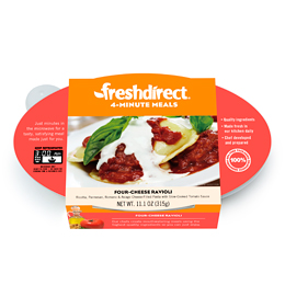 FreshDirect Four-Cheese Ravioli in Tomato Sauce, Single Serving Meal , image 2 of 2 slides