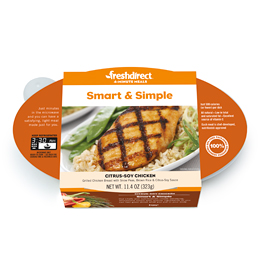 FreshDirect Citrus-Soy Chicken with Brown Rice & Snow Peas, Single Serving Meal, image 2 of 2 slides