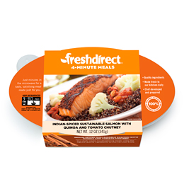 FreshDirect Indian-Spiced Salmon with Quinoa, Single Serving Meal, image 2 of 2 slides