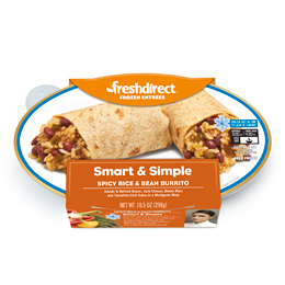 FreshDirect Frozen Spicy Rice and Bean Burrito, image 2 of 2 slides