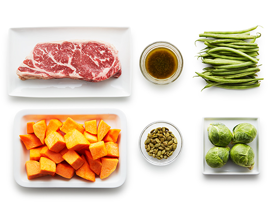 FreshDirect NY Strip Steak with Chimichurri, Butternut Squash & Roasted Vegetables Meal Kit, image 2 of 2 slides