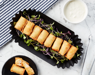 FreshDirect Buffalo Chicken Spring Rolls w/ Blue Cheese Sauce