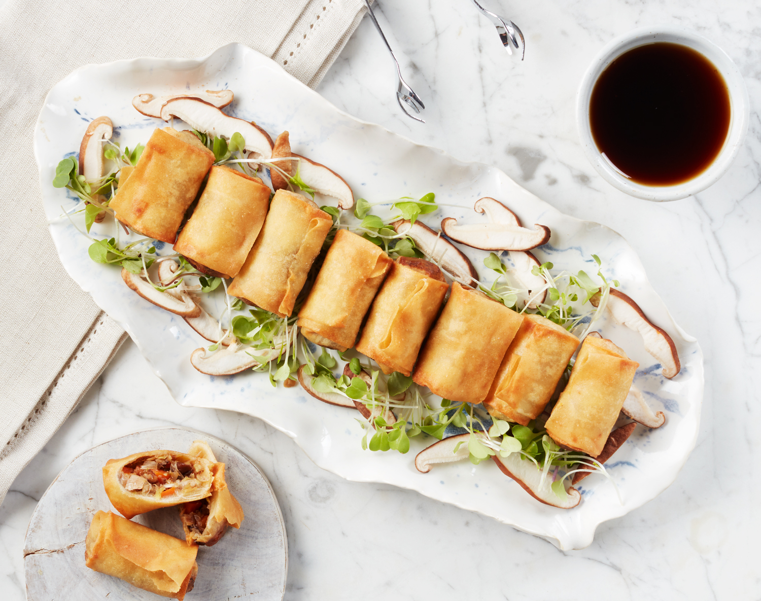 FreshDirect Shiitake Leek Spring Rolls w/ Sweet and Sour Sauce