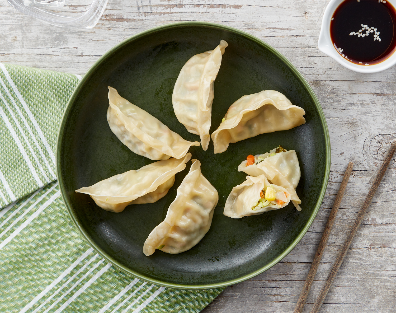 FreshDirect Edamame Vegetable Dumplings with Sesame-Soy Sauce