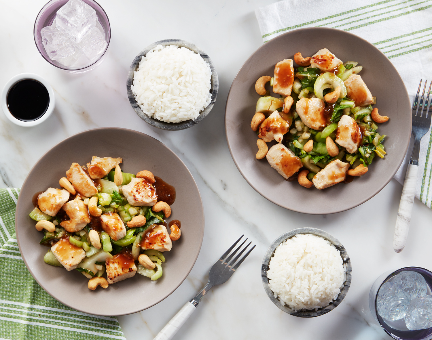 FreshDirect Cashew Chicken with Jasmine Rice, Raised w/o Antibiotics