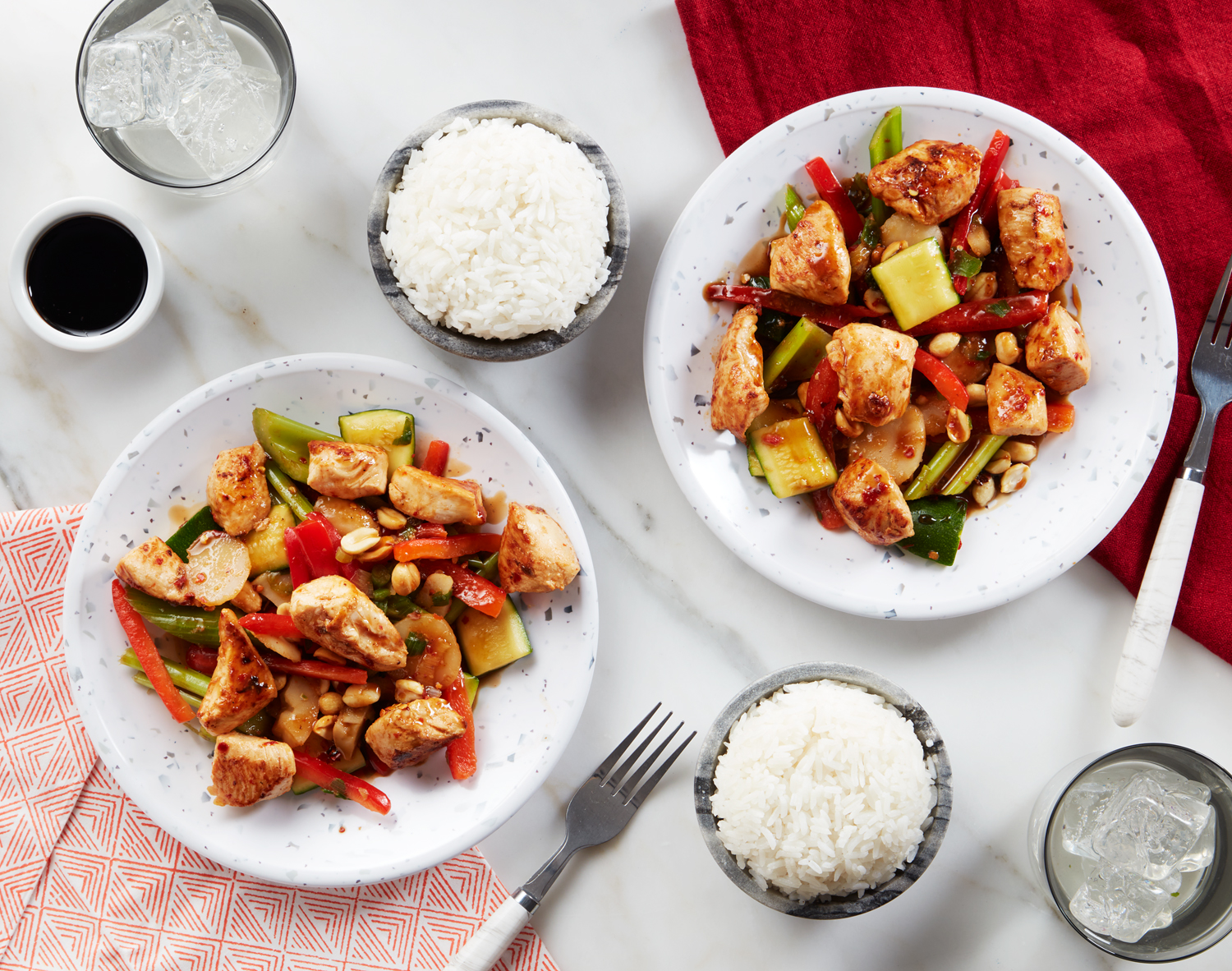 FreshDirect Spicy Kung Pao Chicken with Jasmine Rice, Raised w/o Antibiotics