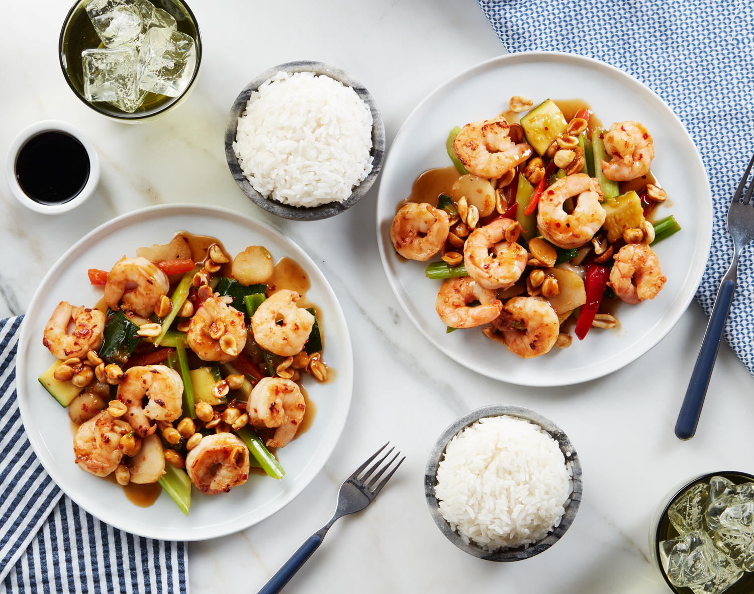 FreshDirect Spicy Kung Pao Shrimp with Jasmine Rice