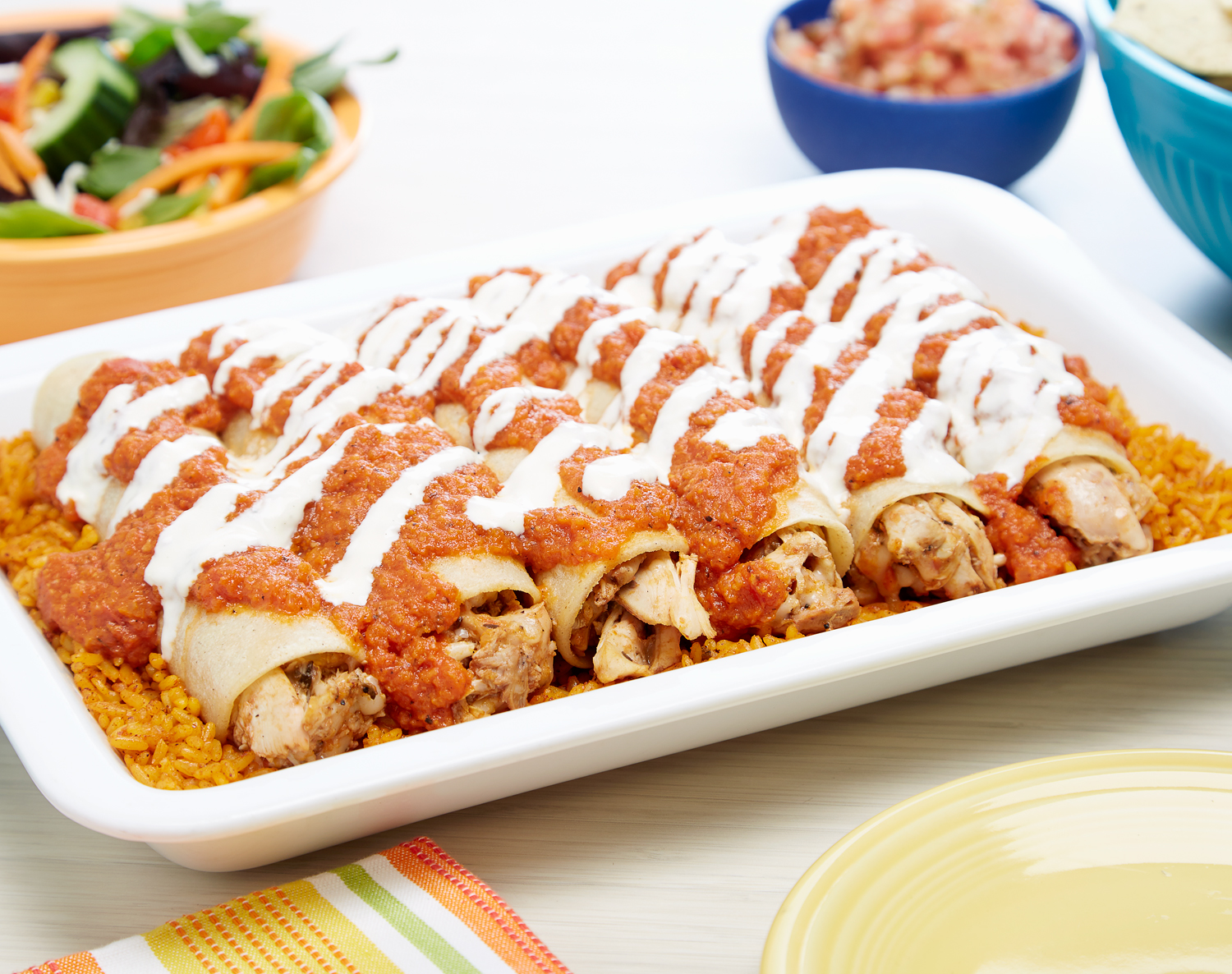 FreshDirect Chicken Ranchera Enchiladas, Family Size, image 1 of 2 slides