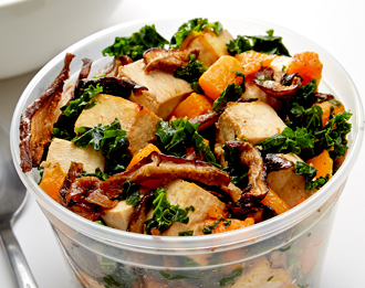 FreshDirect Roasted Tofu, Butternut Squash, and Kale Salad