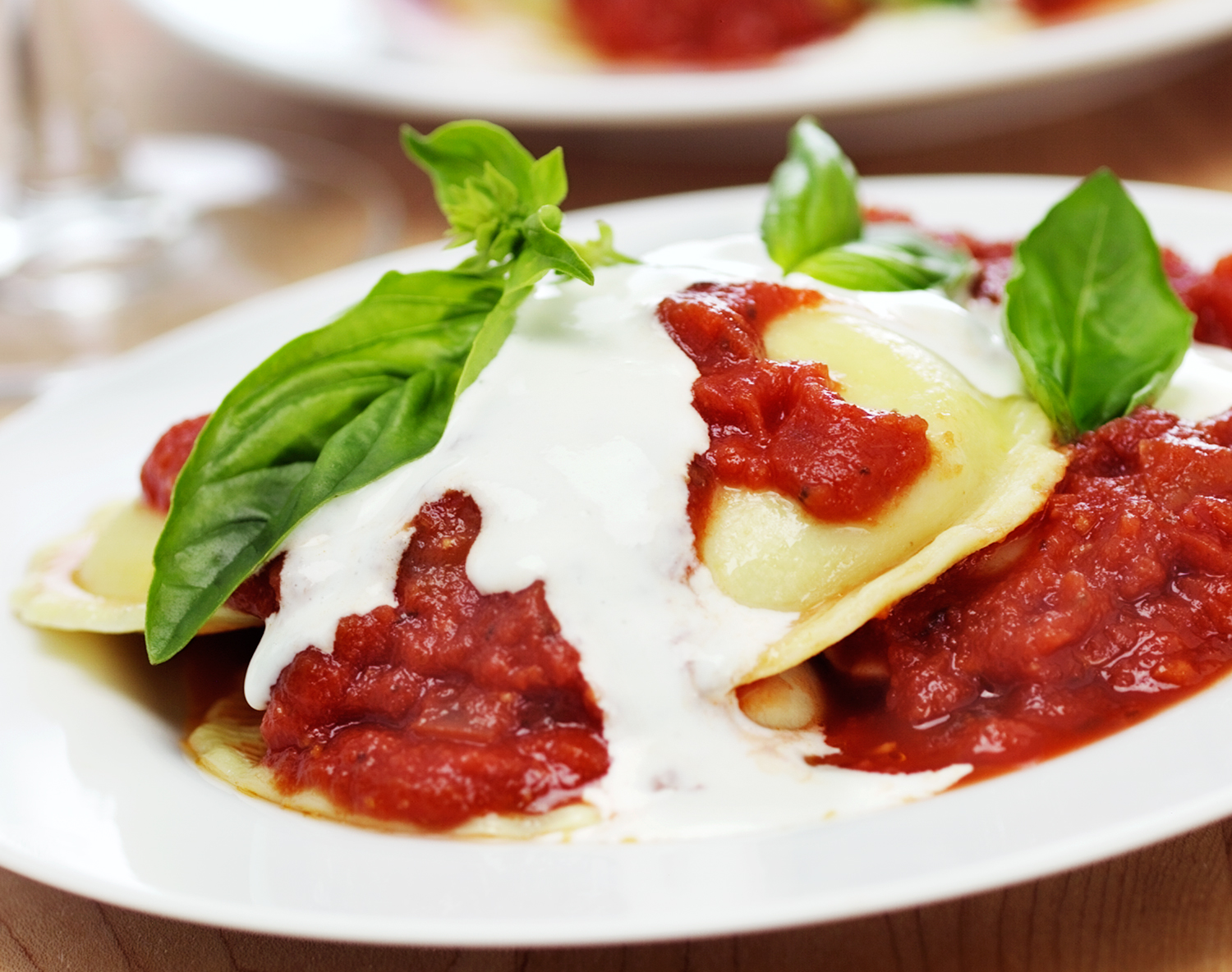 FreshDirect Four-Cheese Ravioli in Tomato Sauce, Single Serving Meal