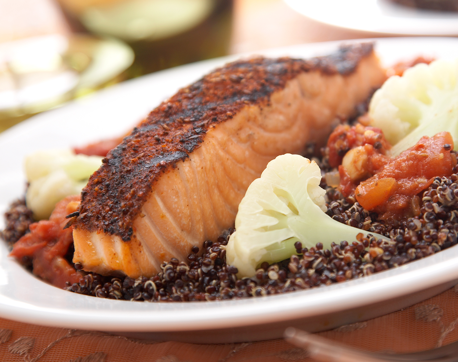 FreshDirect Indian-Spiced Salmon with Quinoa, Single Serving Meal, image 1 of 2 slides