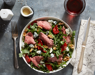 FreshDirect Arugula Salad with Grass-Fed Beef & Gorgonzola