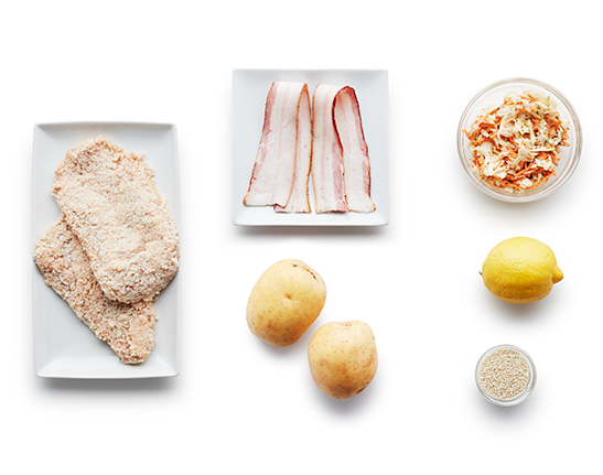 FreshDirect Chicken Schnitzel with German-Style Warm Bacon-Potato Salad Meal Kit, image 2 of 2 slides