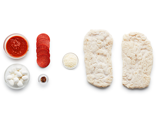 FreshDirect Margherita Pizza with Pepperoni, Fresh Mozz. and Tomato Sauce Meal Kit, image 2 of 2 slides