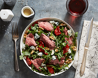 FreshDirect Arugula Salad with Grass-Fed Beef & Gorgonzola