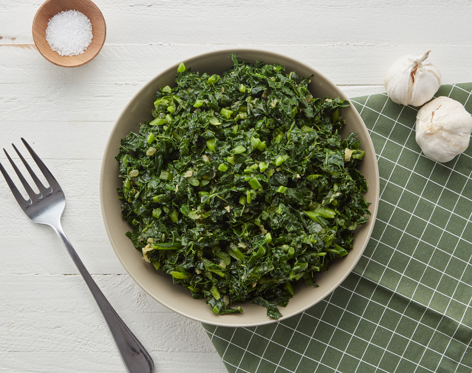 FreshDirect Steamed Tuscan Kale with Garlic, image 1 of 2 slides