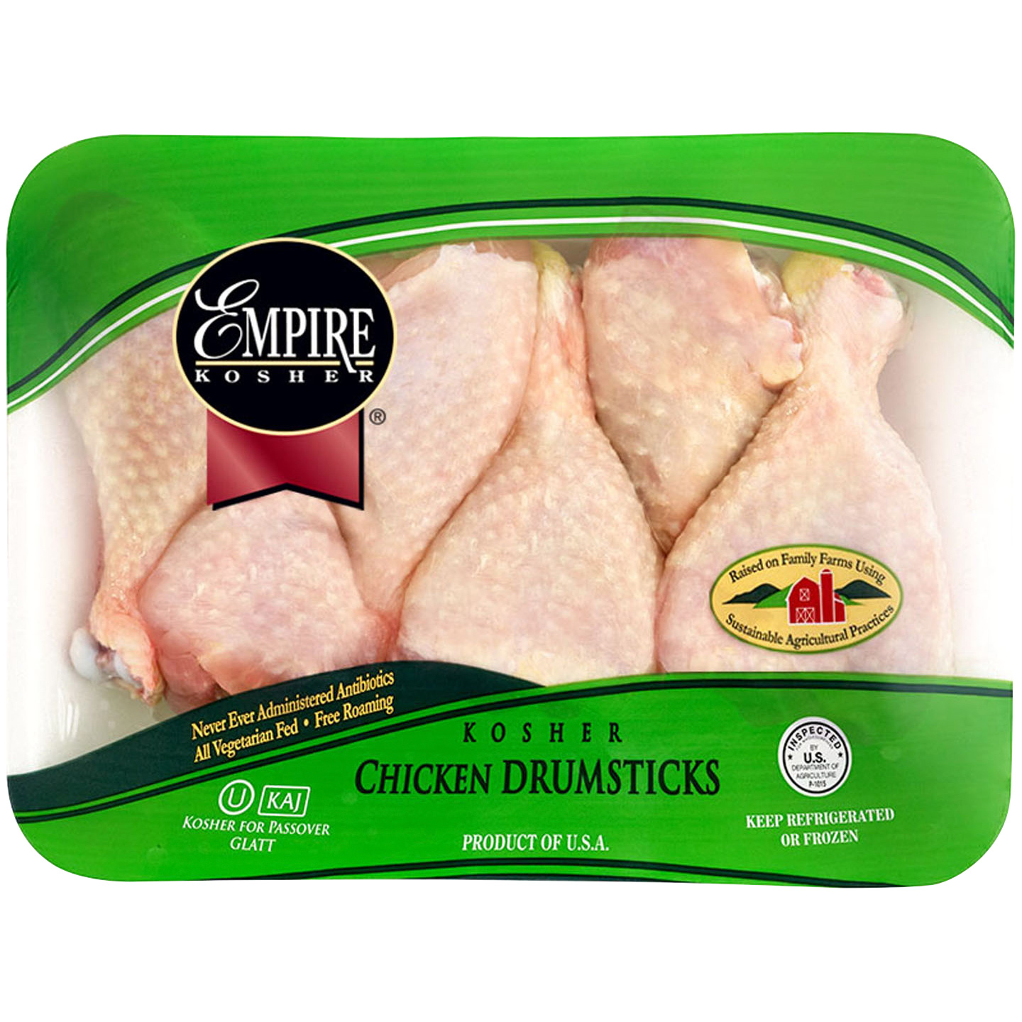 Empire Kosher Chicken Drumsticks, Raised w/o Antibiotics