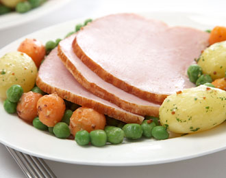 FreshDirect Frozen Sunday Ham with Potatoes, Peas & Carrots, Single Serving Meal
