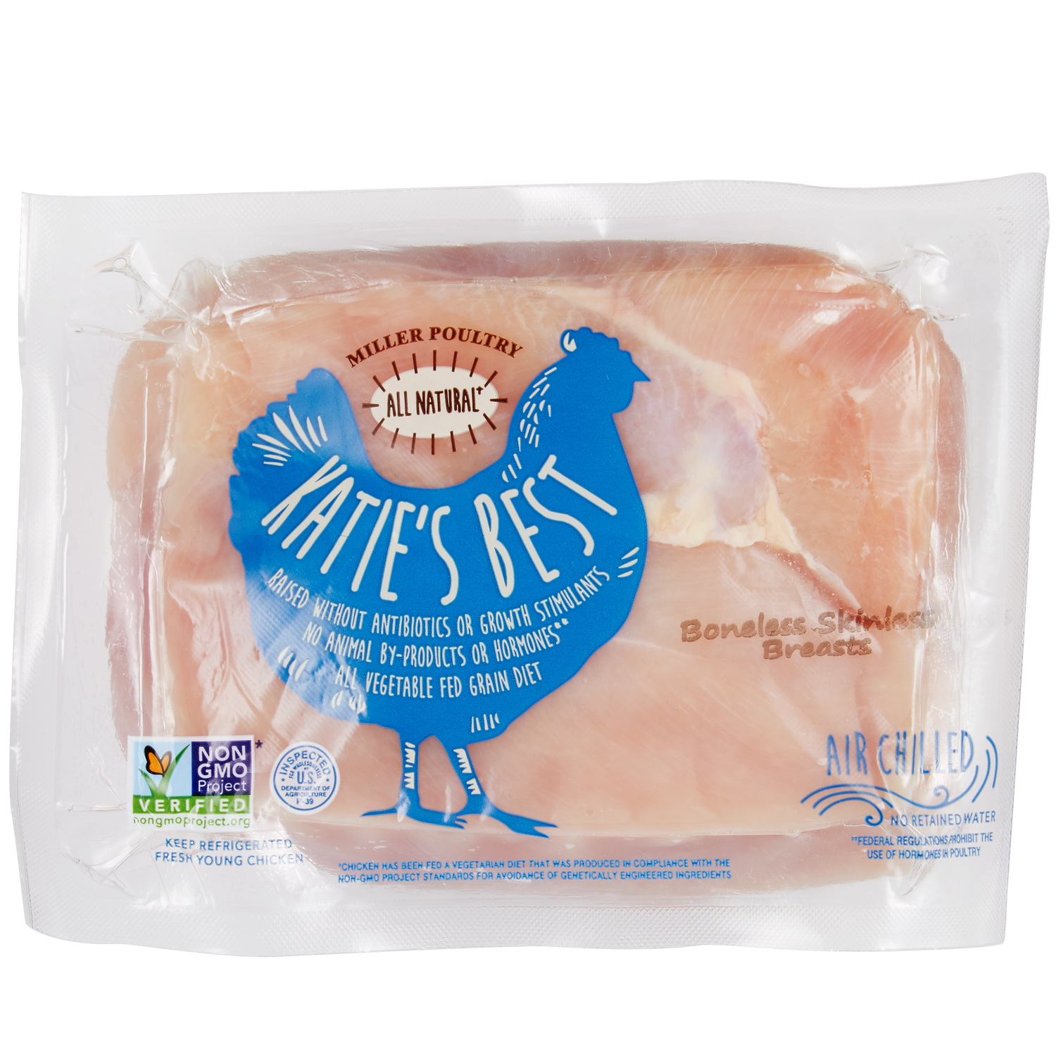 Katies Best Boneless Skinless Chicken Breasts, Air-Chilled, Raised w/o Antibiotics, image 1 of 2 slides