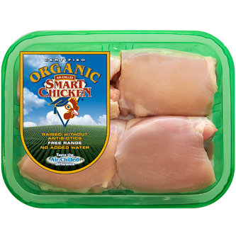 Smart Chicken Organic Boneless Skinless Thighs, Air-Chilled