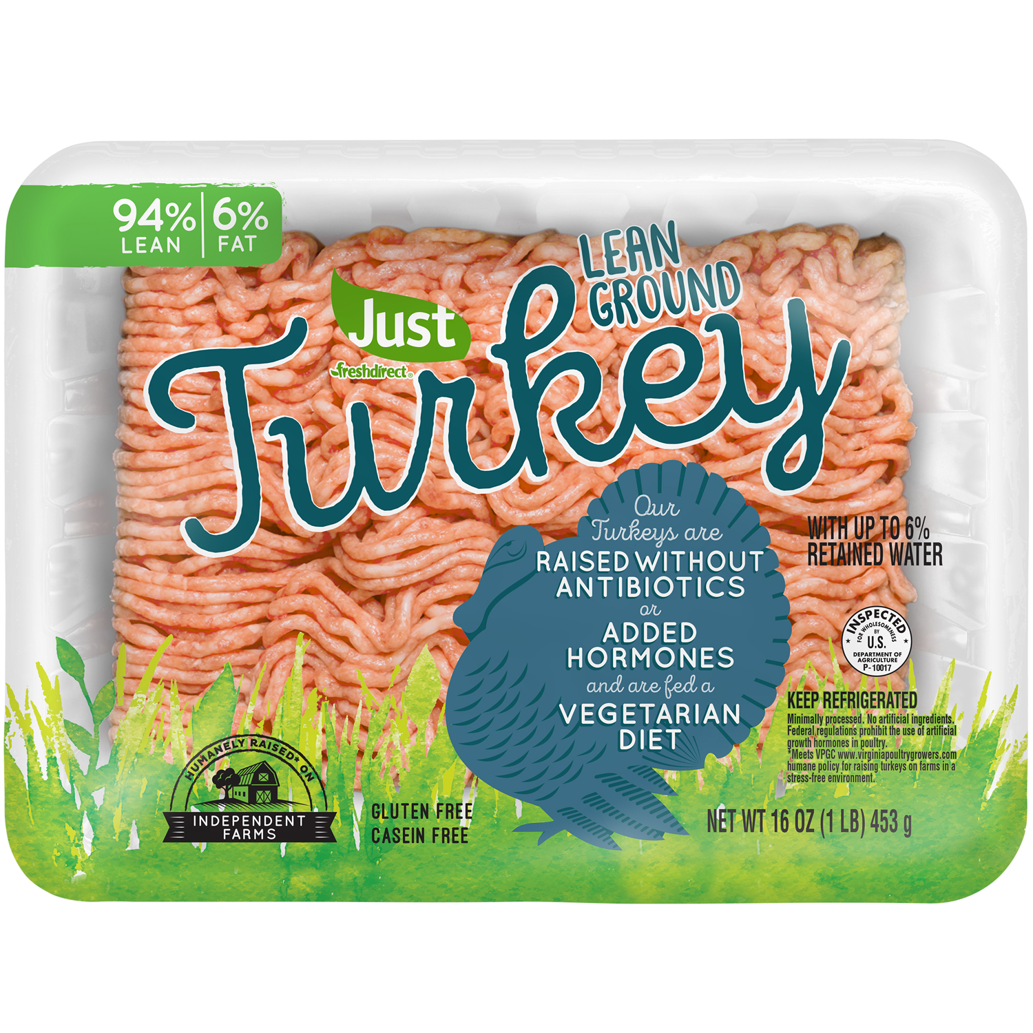 Just FreshDirect 94% Lean Ground Turkey, image 1 of 2 slides