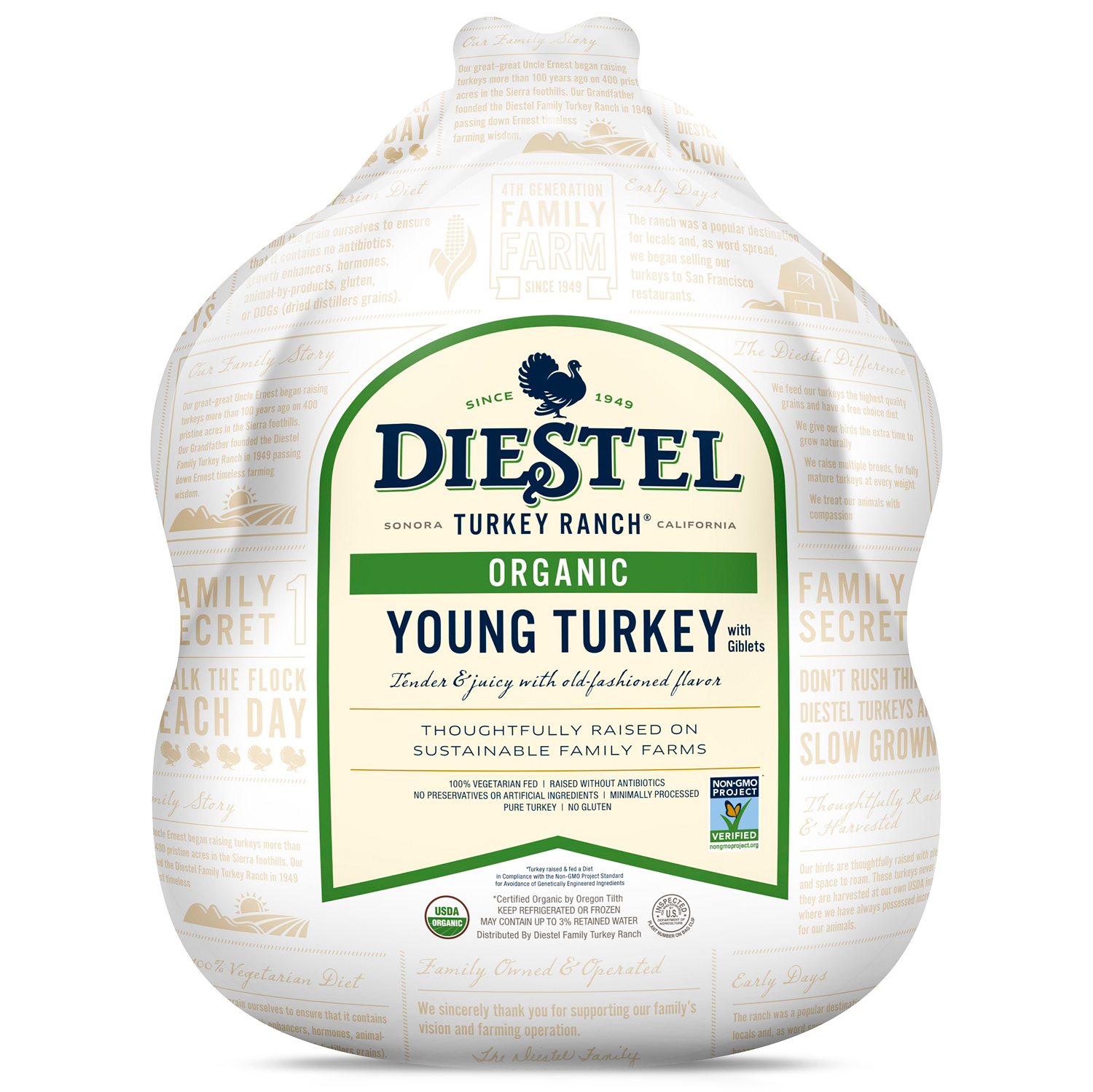 Diestel Family Ranch Organic Whole Turkey, Fresh