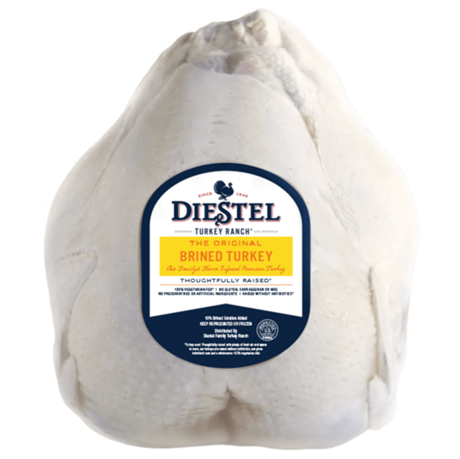 Diestel Family Ranch Whole Brined Turkey, Raised w/o Antibiotics, Fresh