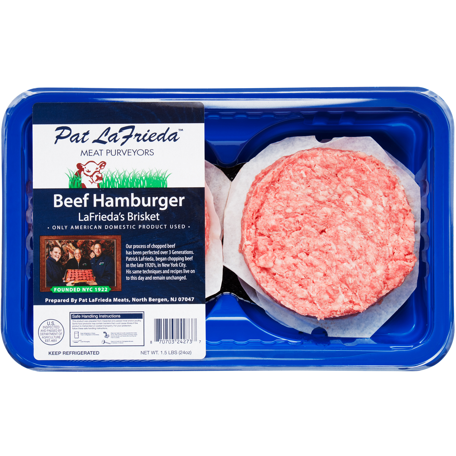 Pat LaFrieda Beef Brisket Hamburger, Fresh