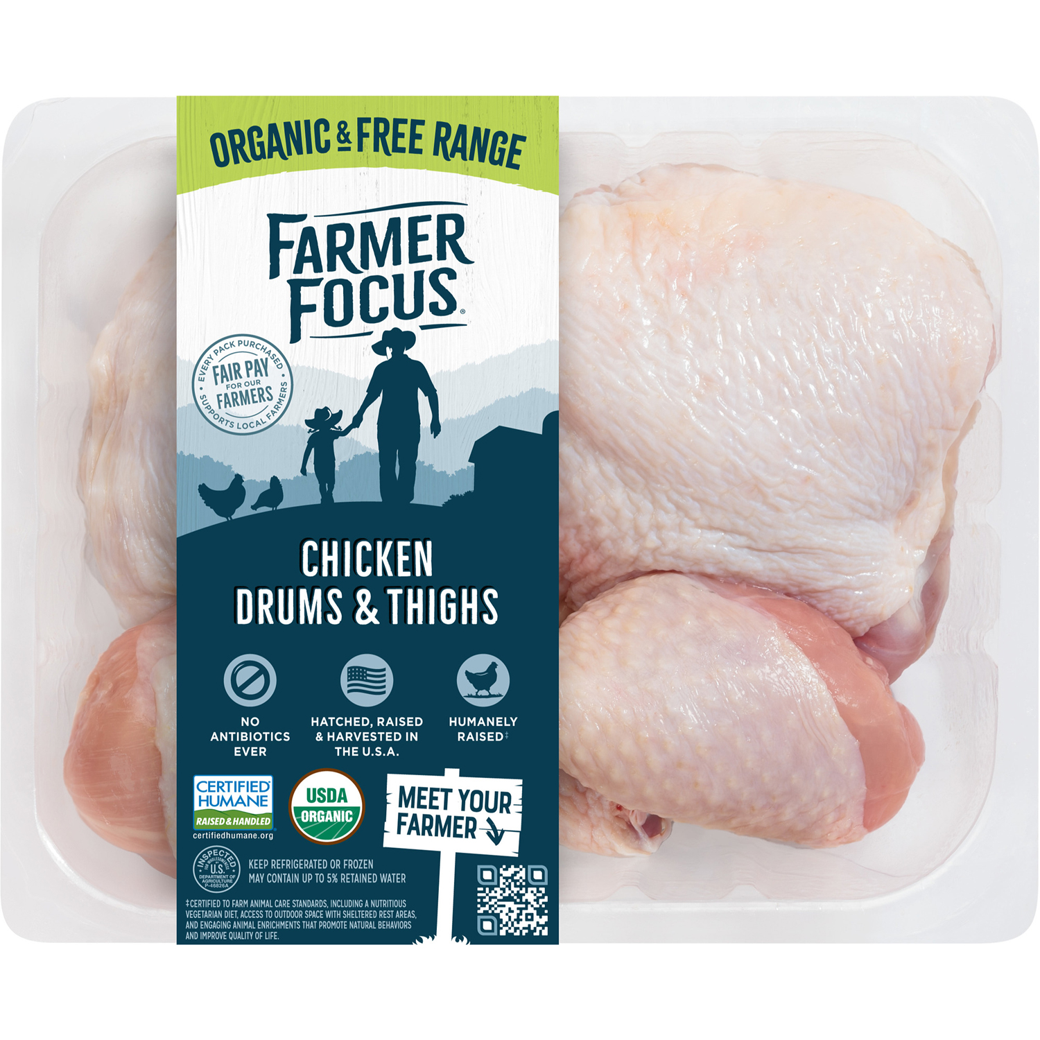 Farmer Focus Organic Chicken Drumsticks & Thighs