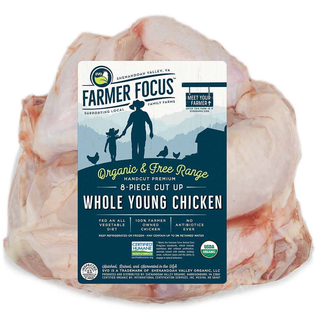 Farmer Focus Organic Cut-up Whole Chicken, image 1 of 2 slides