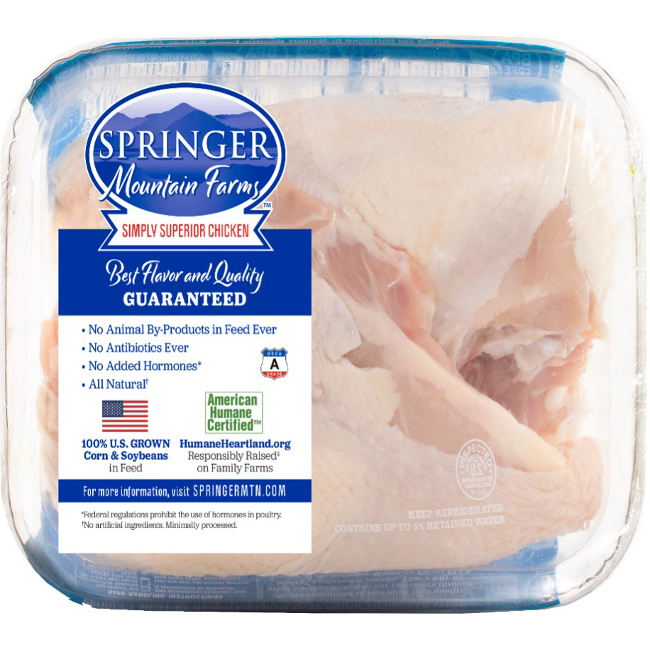 Springer Mountain Farms Chicken Breasts with Ribs, Raised w/o Antibiotics