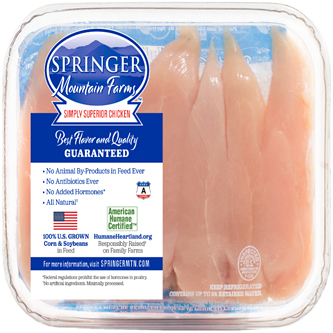 Springer Mountain Farms Chicken Tenders, Raised w/o Antibiotics 
