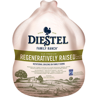 Diestel Family Ranch Regenerative Raised Whole Turkey, Non-GMO w/o Antibiotics, Fresh 