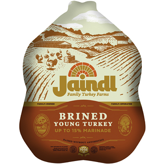 Jaindl Farms Whole Turkey, , Raised w/o Antibiotic, Brined 