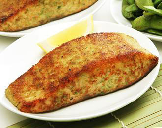 Wasabi Pea and Panko Crusted Salmon (made with farm-raised salmon)