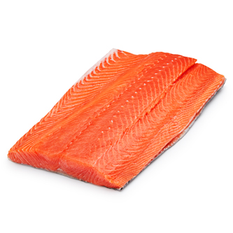Wild Alaska Winter Troll King Salmon Half Side Fillet