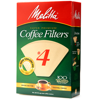 Melitta #4 Natural Brown Coffee Filters