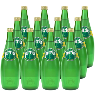 Perrier Sparkling Natural Mineral Water, Glass Bottles