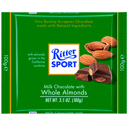 Ritter Sport Milk Chocolate with Almonds