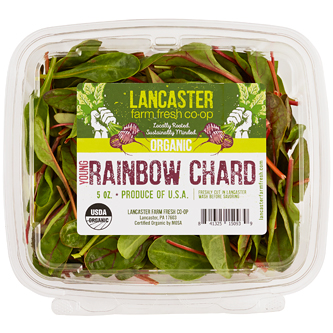 Lancaster Farm Fresh Cooperative Local Organic Young Rainbow Chard